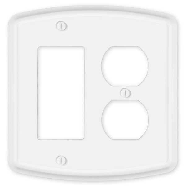 Irvine Matte White - 1 Rocker/1 Duplex Wallplate