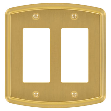 Irvine Brushed Gold - 2 Rocker Wallplate