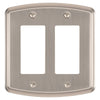 Irvine Brushed Nickel - 2 Rocker Wallplate