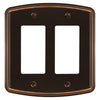 Irvine Aged Bronze - 2 Rocker Wallplate