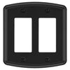 Irvine Matte Black - 2 Rocker Wallplate