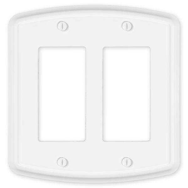 Irvine Matte White - 2 Rocker Wallplate