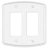 Irvine Matte White - 2 Rocker Wallplate