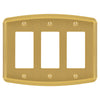 Irvine Brushed Gold - 3 Rocker Wallplate