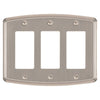 Irvine Brushed Nickel - 3 Rocker Wallplate