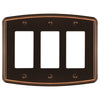 Irvine Aged Bronze - 3 Rocker Wallplate