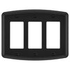 Irvine Matte Black - 3 Rocker Wallplate