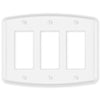 Irvine Matte White - 3 Rocker Wallplate