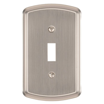 Irvine Brushed Nickel - 1 Toggle Wallplate