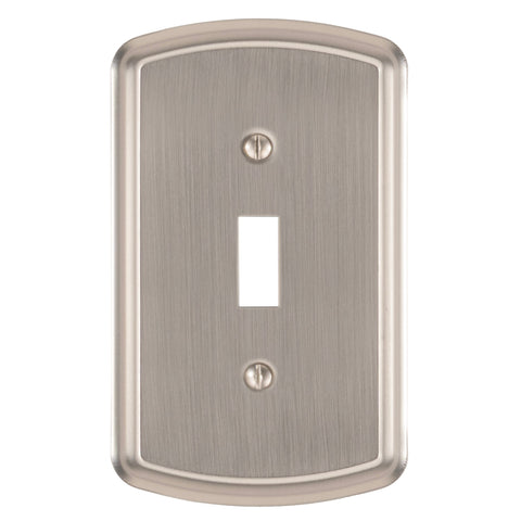 Irvine Brushed Nickel - 1 Toggle Wallplate
