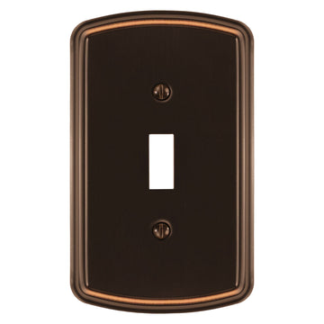 Irvine Aged Bronze - 1 Toggle Wallplate
