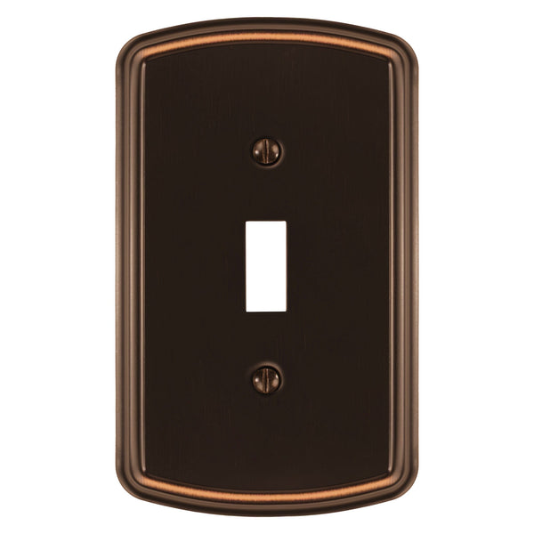 Irvine Aged Bronze - 1 Toggle Wallplate
