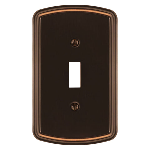 Irvine Aged Bronze - 1 Toggle Wallplate