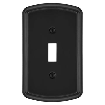 Irvine Matte Black - 1 Toggle Wallplate