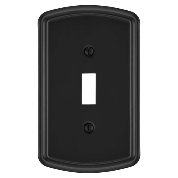 Irvine Matte Black - 1 Toggle Wallplate