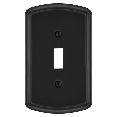 Irvine Matte Black - 1 Toggle Wallplate