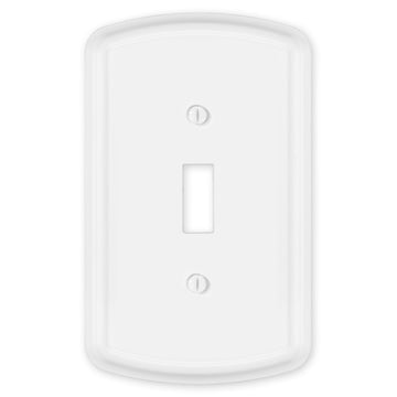 Irvine Matte White - 1 Toggle Wallplate