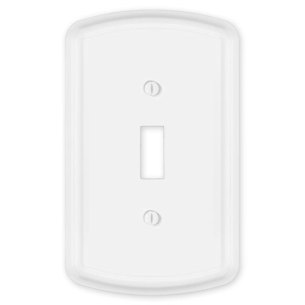 Irvine Matte White - 1 Toggle Wallplate