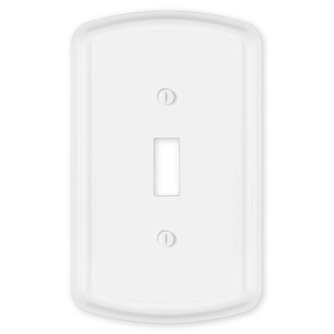 Irvine Matte White - 1 Toggle Wallplate