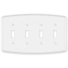 Irvine Matte White - 4 Toggle Wallplate