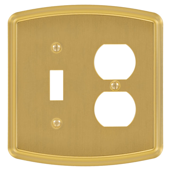 Irvine Brushed Gold - 1 Toggle/1 Duplex Wallplate