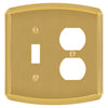 Irvine Brushed Gold - 1 Toggle/1 Duplex Wallplate