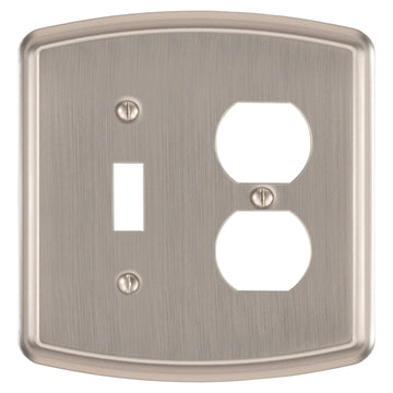 Irvine Brushed Nickel - 1 Toggle/1 Duplex Wallplate