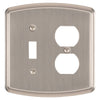 Irvine Brushed Nickel - 1 Toggle/1 Duplex Wallplate
