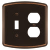 Irvine Aged Bronze - 1 Toggle/1 Duplex Wallplate
