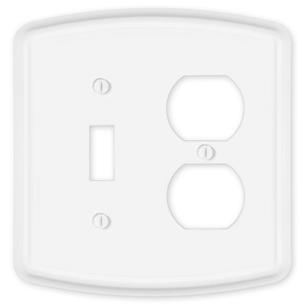 Irvine Matte White - 1 Toggle/1 Duplex Wallplate