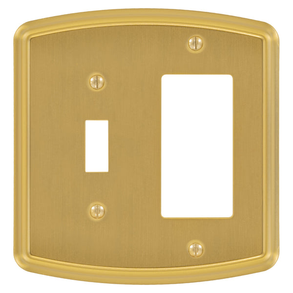 Irvine Brushed Gold - 1 Toggle/1 Rocker Wallplate