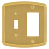 Irvine Brushed Gold - 1 Toggle/1 Rocker Wallplate