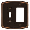 Irvine Aged Bronze - 1 Toggle/1 Rocker Wallplate
