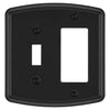 Irvine Matte Black - 1 Toggle/1 Rocker Wallplate