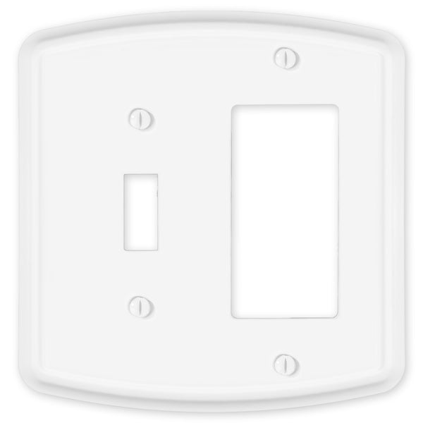 Irvine Matte White - 1 Toggle/1 Rocker Wallplate