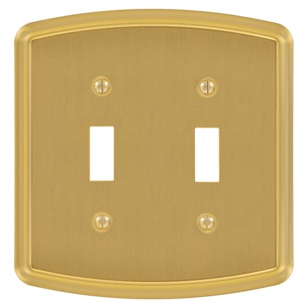 Irvine Brushed Gold - 2 Toggle Wallplate
