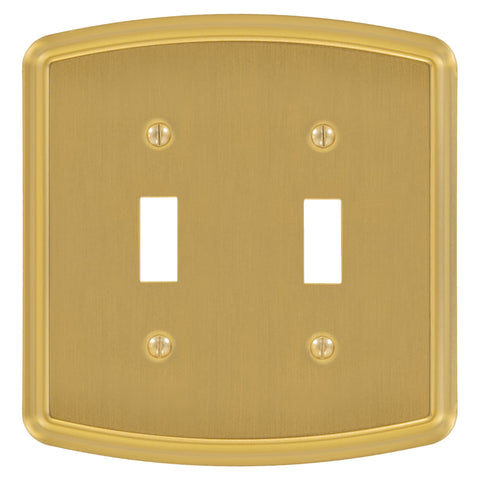 Irvine Brushed Gold - 2 Toggle Wallplate