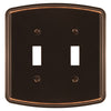 Irvine Aged Bronze - 2 Toggle Wallplate
