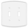 Irvine Matte White - 2 Toggle Wallplate