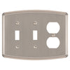 Irvine Brushed Nickel - 2 Toggle/1 Duplex Wallplate