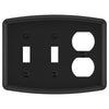 Irvine Matte Black - 2 Toggle/1 Duplex Wallplate