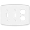 Irvine Matte White - 2 Toggle/1 Duplex Wallplate