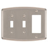 Irvine Brushed Nickel - 2 Toggle/1 Rocker Wallplate