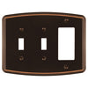 Irvine Aged Bronze - 2 Toggle/1 Rocker Wallplate