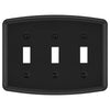 Irvine Matte Black - 3 Toggle Wallplate