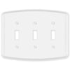 Irvine Matte White - 3 Toggle Wallplate