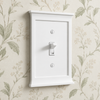 Mantel White Composite - 1 Rocker Wallplate