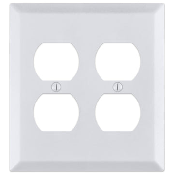 Century Bright White - 2 Duplex Wallplate