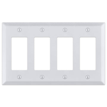 Century Bright White - 4 Rocker Wallplate