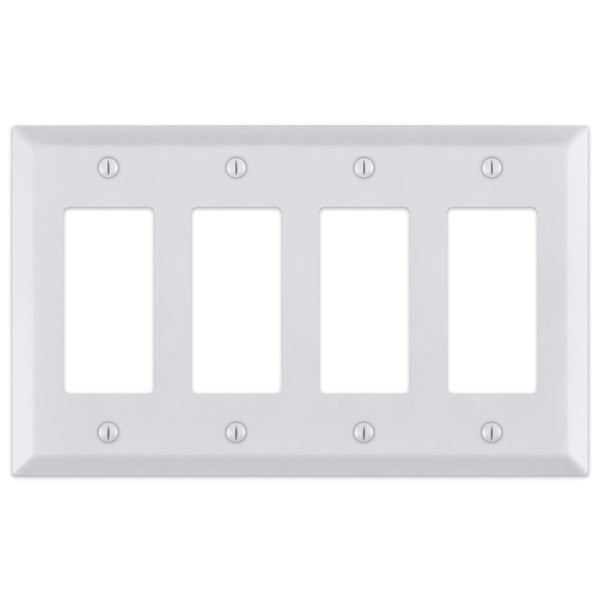 Century Bright White - 4 Rocker Wallplate